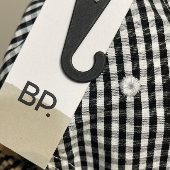 BP GINGHAM BOW CAP IN BLACK- WHITE NWT NORDSTROM One Size - Picture 3 of 5